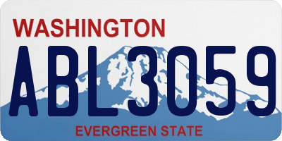 WA license plate ABL3059