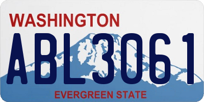 WA license plate ABL3061