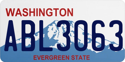 WA license plate ABL3063