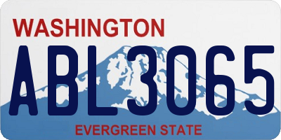 WA license plate ABL3065
