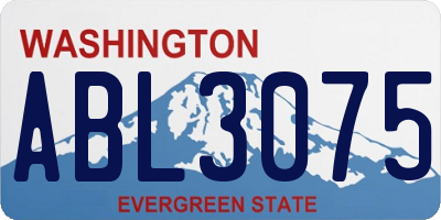 WA license plate ABL3075