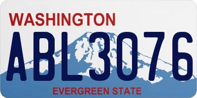 WA license plate ABL3076