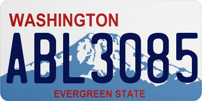 WA license plate ABL3085