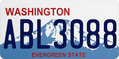 WA license plate ABL3088