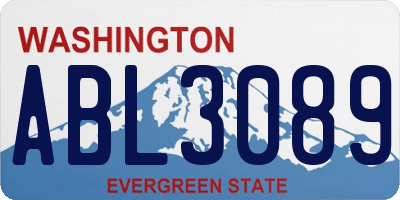 WA license plate ABL3089
