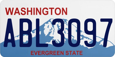 WA license plate ABL3097