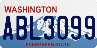 WA license plate ABL3099