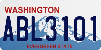 WA license plate ABL3101