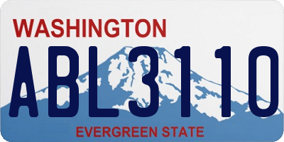 WA license plate ABL3110