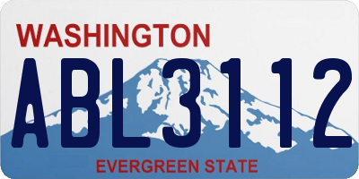 WA license plate ABL3112