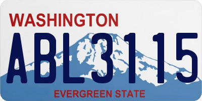 WA license plate ABL3115