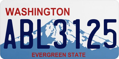 WA license plate ABL3125