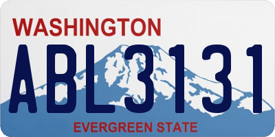 WA license plate ABL3131