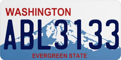 WA license plate ABL3133