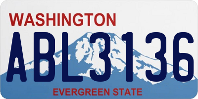 WA license plate ABL3136