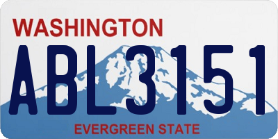 WA license plate ABL3151