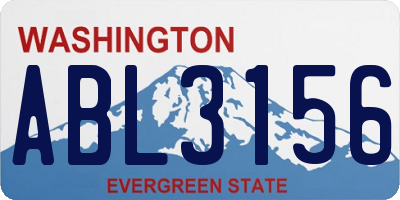WA license plate ABL3156