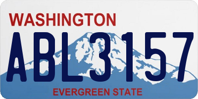 WA license plate ABL3157