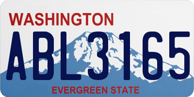 WA license plate ABL3165