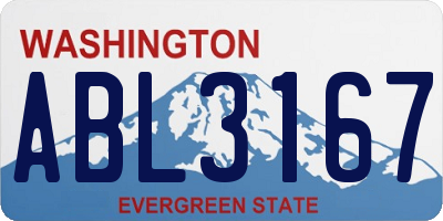 WA license plate ABL3167