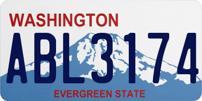 WA license plate ABL3174