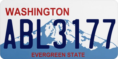 WA license plate ABL3177