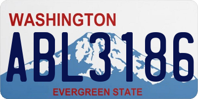 WA license plate ABL3186