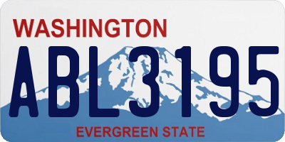 WA license plate ABL3195