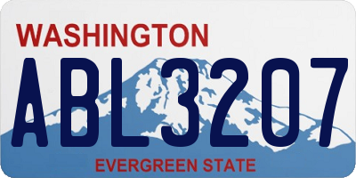 WA license plate ABL3207