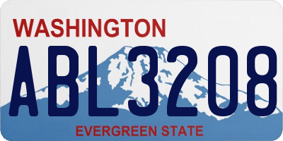 WA license plate ABL3208