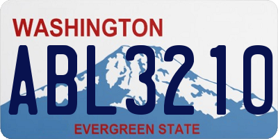 WA license plate ABL3210
