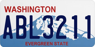 WA license plate ABL3211