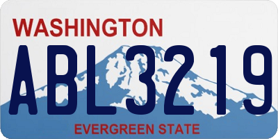 WA license plate ABL3219