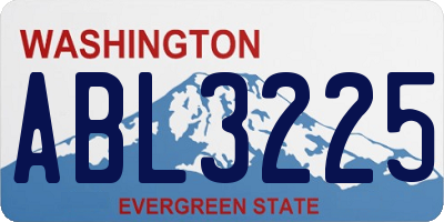 WA license plate ABL3225