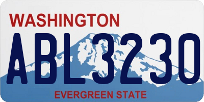 WA license plate ABL3230