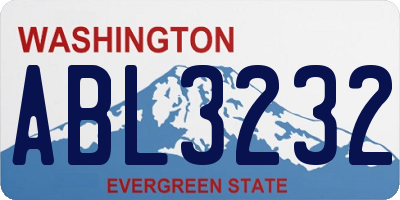 WA license plate ABL3232