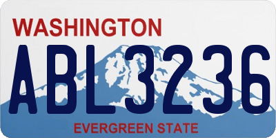 WA license plate ABL3236