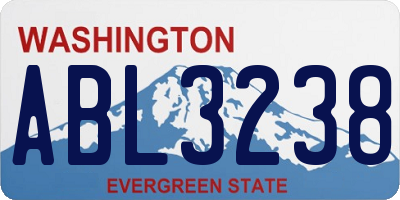 WA license plate ABL3238