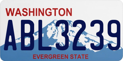 WA license plate ABL3239