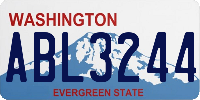 WA license plate ABL3244