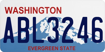 WA license plate ABL3246