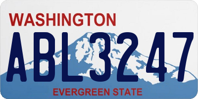 WA license plate ABL3247