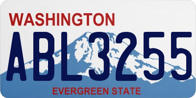 WA license plate ABL3255