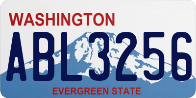 WA license plate ABL3256