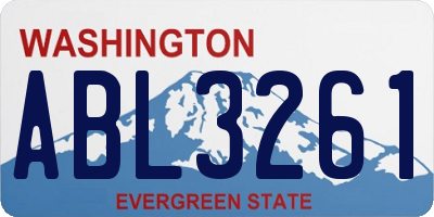 WA license plate ABL3261