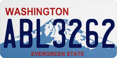 WA license plate ABL3262