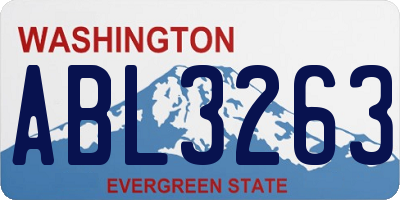 WA license plate ABL3263
