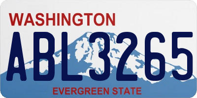 WA license plate ABL3265