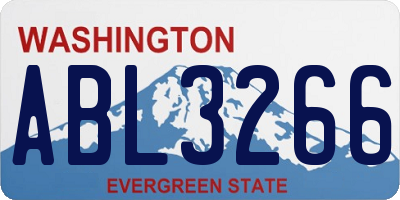 WA license plate ABL3266
