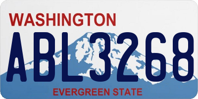 WA license plate ABL3268